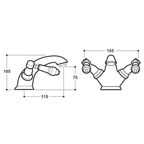 BSP Chrome Mono Basin Mixer BSP2682126
