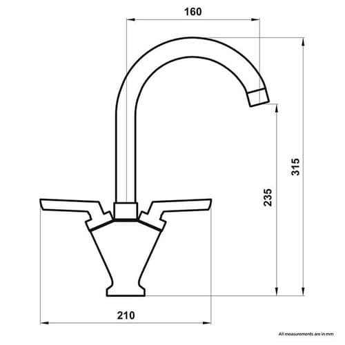 BSP Chrome Swivel Spout Kitchen Sink Tap Mixer BSP2682102