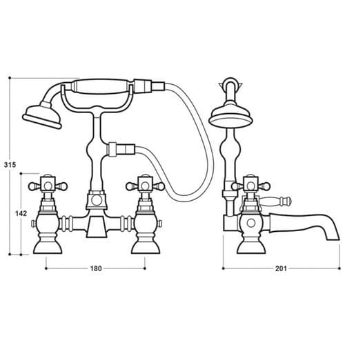 BSP Deck Mounted Bath Shower Mixer BSP2682122
