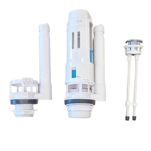 BSP Dual Flush Valve Including Dual Flush Button and Base Connectors PXDUALMDV