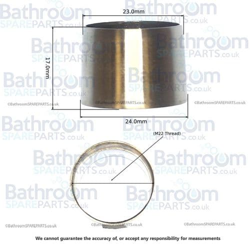 BSP M22 Female  Brushed Stainless Housing BSPM22BRUS