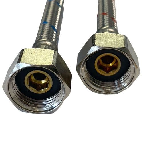 BSP M8 x 1/2" 550mm Tap Connection Tails Blue & Red BSP008550