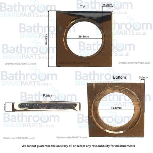 BSP Replacement Lincoln Square Tap Plinth Chrome T8805.05