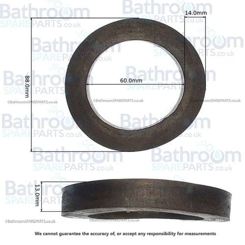BSP Rubber Doughnut Washer Bowl Gasket For 2" Toilet Cradles BSP56123