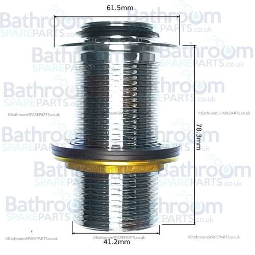 BSP Unslotted Push Button Basin Waste Small plug W37