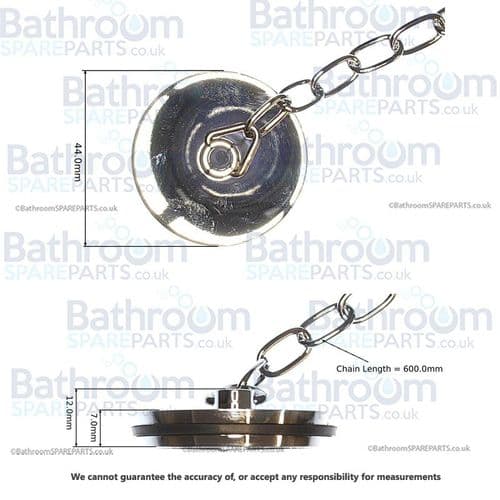 Burlington Bath Plug & Chain ARCSP41CHR