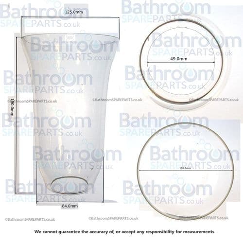 Burlington BL14 Clear Glass Vase Shade Only GS306