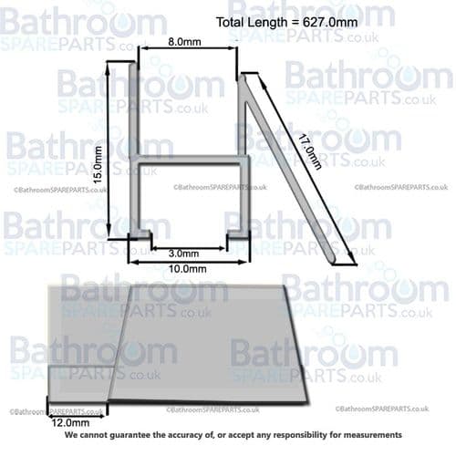 Burlington C19 Bottom Door Chrome Trim SP470