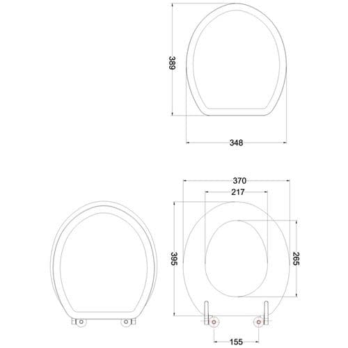 Burlington Carbamide Soft Close Toilet Seat and Cover White S18
