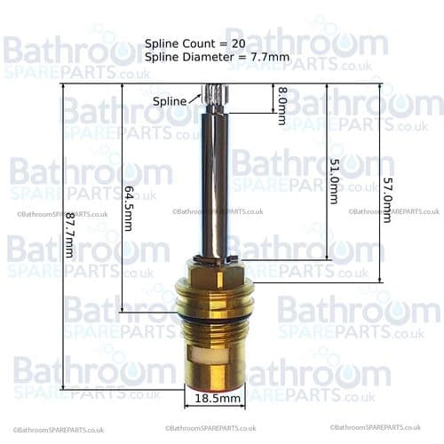 Burlington Claremont Regent Ceramic Anti-Clockwise Close Disc Cartridge SP71