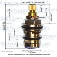 Burlington Diverter Cartridge Clockwise Close SP711
