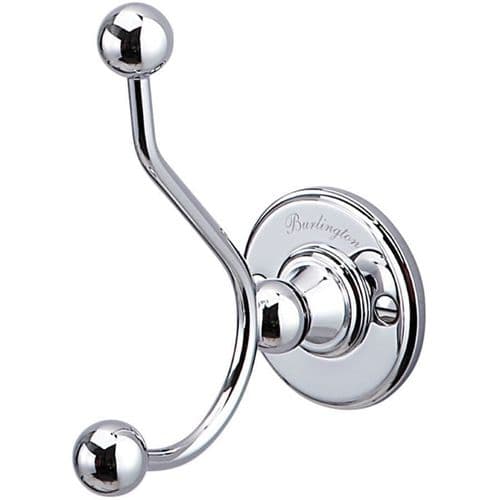 Burlington Double Robe Hook Chrome A4 CHR