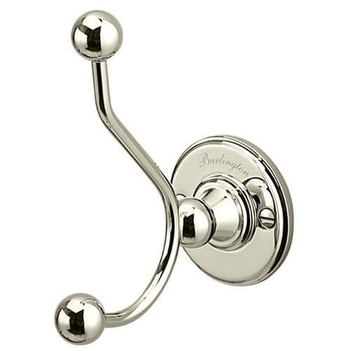 Burlington Double Robe Hook Nickel A4 NKL