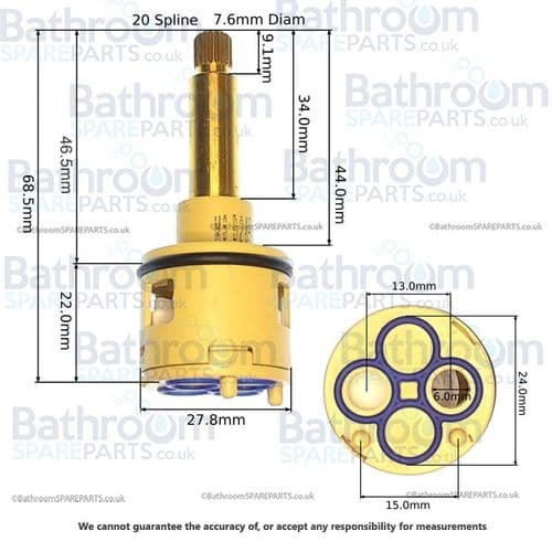 Burlington flow control cartridge for EF2S shower valve BUR.SP583