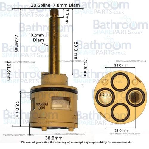 Burlington Flow Control Cartridge TF2S, TF3S Shower Valves SP584