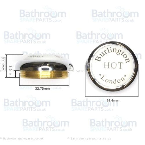 Burlington Gold Decorative Cap Of Tap Handles - Hot SP930GOLD
