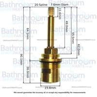 Burlington Old Top flow control cartridge for recessed shower valve V34 V36: X24071N