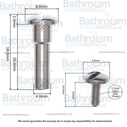 Burlington Replacement Cistern Pull Pin Screw BUR SP146