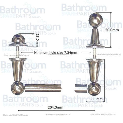 Burlington Shower Door Handle SP60