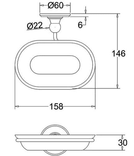 Burlington Soap Dish Chrome A1 CHR