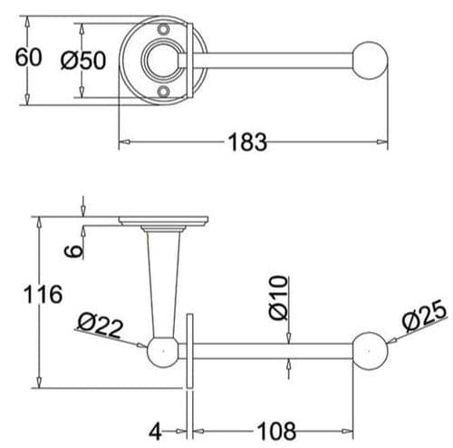 Burlington Spare WC Roll Holder Chrome with Walnut Backplate A6 WAL