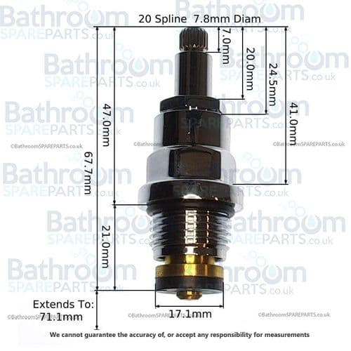 Burlington STA11 1/2" Basin Flow Valve SP455