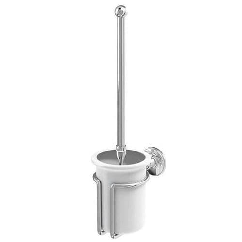 Burlington Toilet Brush Holder White & Chrome A8 CHR Spare Parts