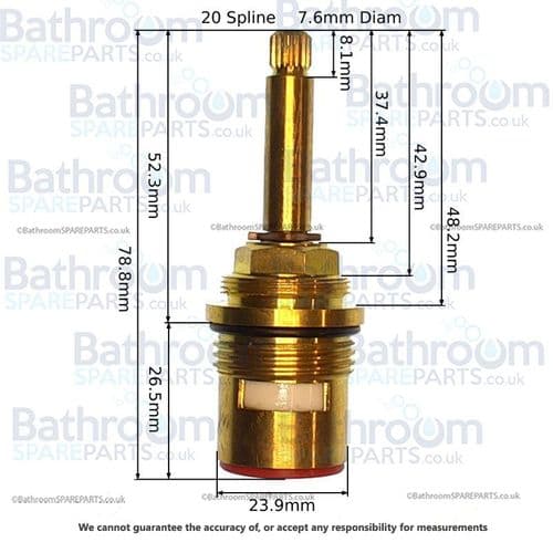 Burlington Top Flow Control Cartridge for Stour Thermostatic BF1S, BF2S, BF3S  Valve SP581