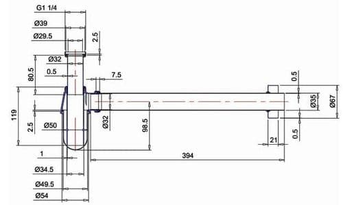 Burlington Traditional Bottle Trap Chrome - W14