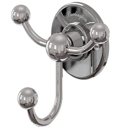 Burlington Triple Robe Hook Chrome A47 CHR