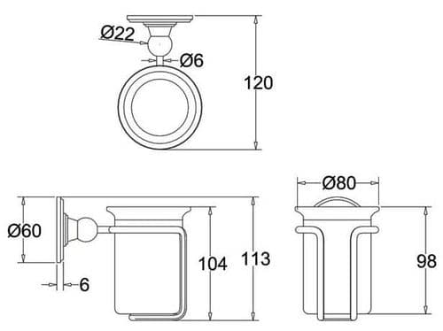 Burlington Tumbler Holder Chrome A2 CHR