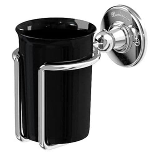 Burlington Tumbler Holder Chrome with Black A2 CHR BLA