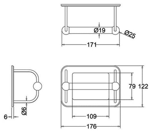 Burlington WC Roll Holder Chrome A5 CHR