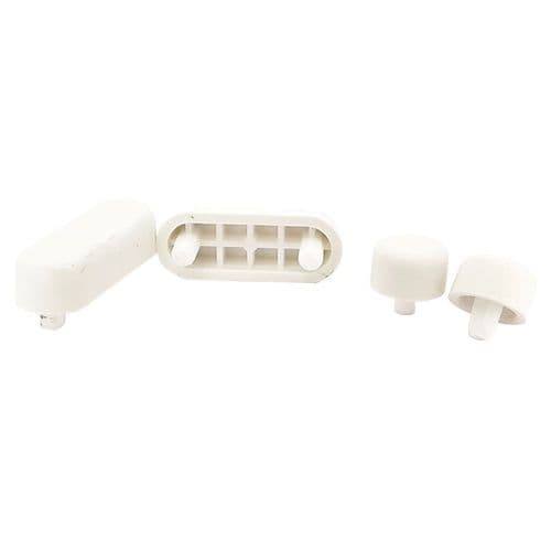 Burlington White Toilet Seat Buffer Set SP864