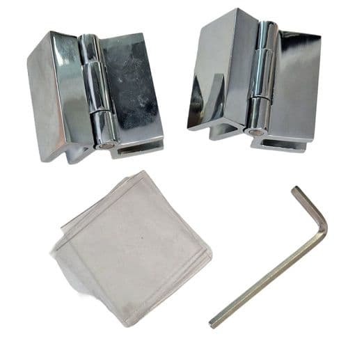 Cassellie 6mm Clamp Glass Hinge Pair CASCLAMPHINGE