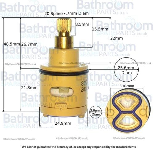 Cassellie 8053-D-ACS Diverter Cartridge COMP062