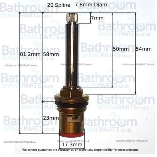 Cassellie ADE001 Hot Clockwise Open Ceramic Disc Cartridge COMP053-HOT