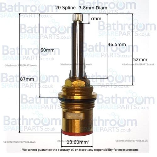 Cassellie ADE004 Anti-Clockwise Close Ceramic Disc Cartridge COMP051-HOT