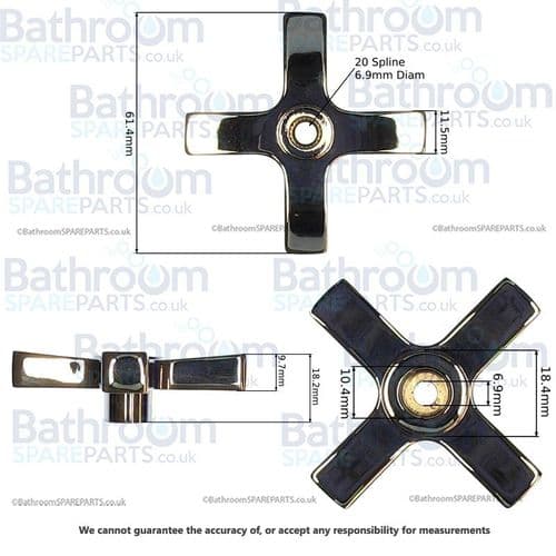 Cassellie ADE004 Cross Chrome Handle COMP080