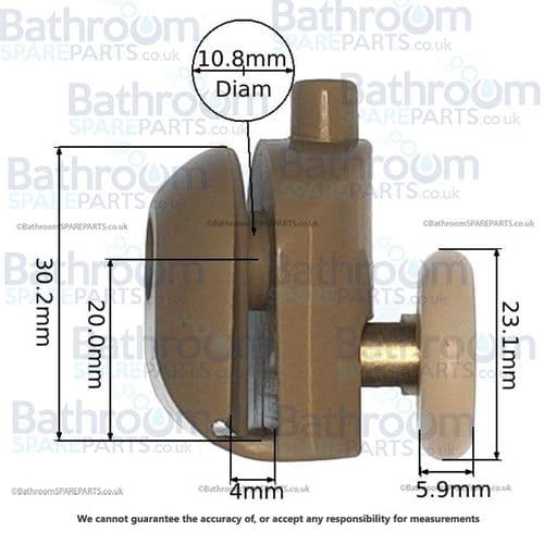 Cassellie Bottom Roller 4mm Pair CASS4MMBOTTOM