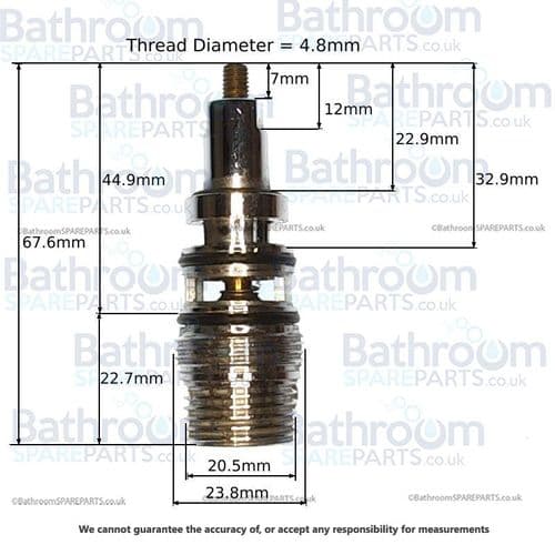 Cassellie BTMV MOD Bath Shower Mixer Diverter Cartridge COMP068