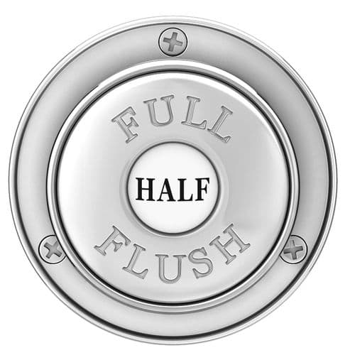 Cassellie Chatsworth Premium Chrome Plated Brass Dual Flush WC Push Button DFB001