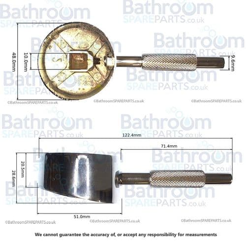 Cassellie Chrome Bathroom Tap Cold Handle ALI001