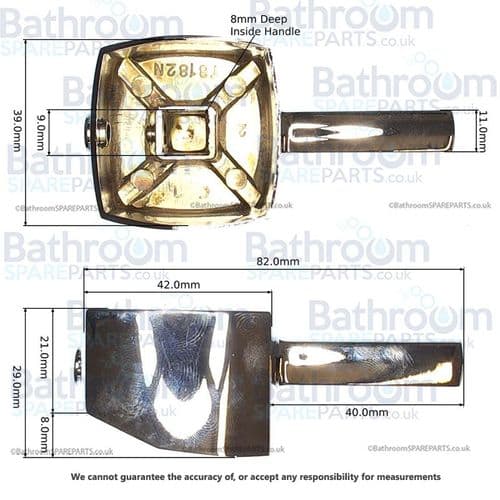 Cassellie  Chrome Bathroom Tap Mixer Handle T8182N