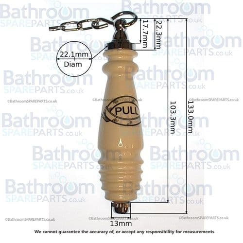 Cassellie Cistern Ceramic Pull & Chain COMP099