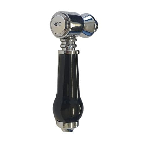 Cassellie EDW003 Kitchen Mixer Chrome Black Hot Handle COMP120-HOT
