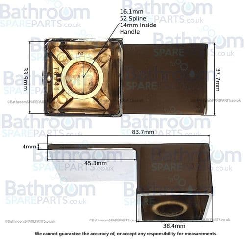 Cassellie FRM002 FRM003 Bath Mixer Chrome Hot Handle COMP095-HOT