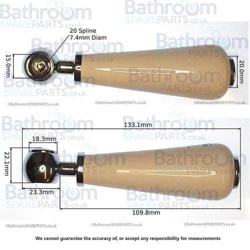 Cassellie HIG002 Bath Shower Diverter Lever Handle COMP089