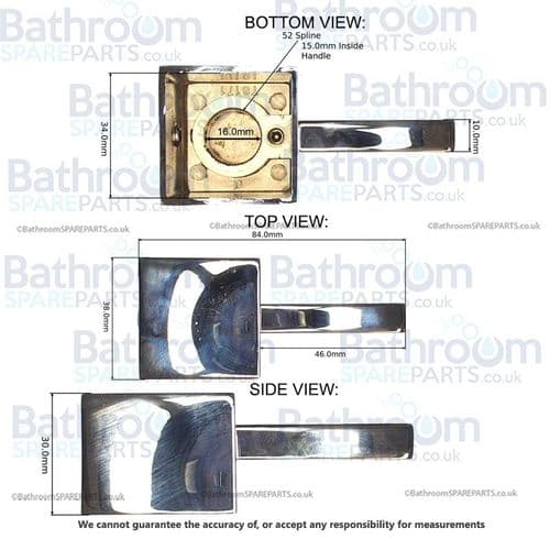 Cassellie NER001 Chrome Bathroom Tap Cold Handle T8171