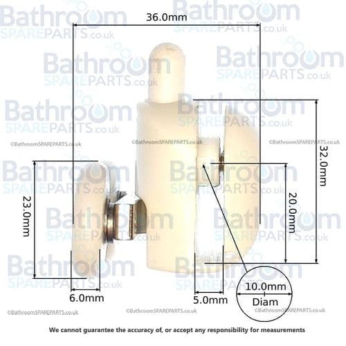 Cassellie Pair White Bottom Rollers GLA003BOTTW